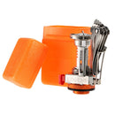 Outdoor Camping Hiking Picnic Teapot Pot Set Portable Cookware Mess Kit Carabiner Camping Cookware Stove With Tea Cup Coffee Cup - PanasiaMarine.Com