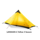 2019 3F UL GEAR LanShan 2 People Oudoor Ultralight Camping Tent 3/4 Season 1 Single 15D Nylon Silicon Coating Rodless Tent - PanasiaMarine.Com
