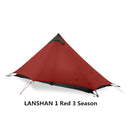 2019 3F UL GEAR LanShan 2 People Oudoor Ultralight Camping Tent 3/4 Season 1 Single 15D Nylon Silicon Coating Rodless Tent - PanasiaMarine.Com