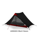 2019 3F UL GEAR LanShan 2 People Oudoor Ultralight Camping Tent 3/4 Season 1 Single 15D Nylon Silicon Coating Rodless Tent - PanasiaMarine.Com