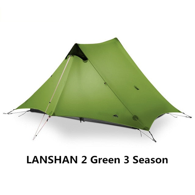 2019 3F UL GEAR LanShan 2 People Oudoor Ultralight Camping Tent 3/4 Season 1 Single 15D Nylon Silicon Coating Rodless Tent - PanasiaMarine.Com