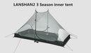2019 3F UL GEAR LanShan 2 People Oudoor Ultralight Camping Tent 3/4 Season 1 Single 15D Nylon Silicon Coating Rodless Tent - PanasiaMarine.Com