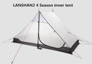 2019 3F UL GEAR LanShan 2 People Oudoor Ultralight Camping Tent 3/4 Season 1 Single 15D Nylon Silicon Coating Rodless Tent - PanasiaMarine.Com