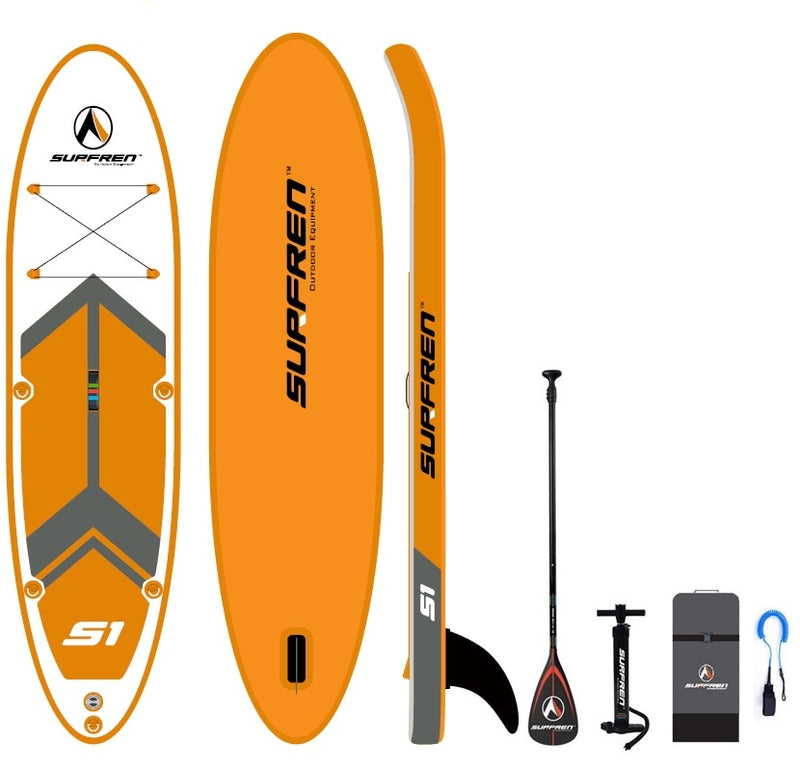 Inflatable Surf Stand Up Sup paddle board iSUP Surfing Paddleboard SURFREN S1 wakeboard bodyboard kayakboat size300*76**13cm - PanasiaMarine.Com
