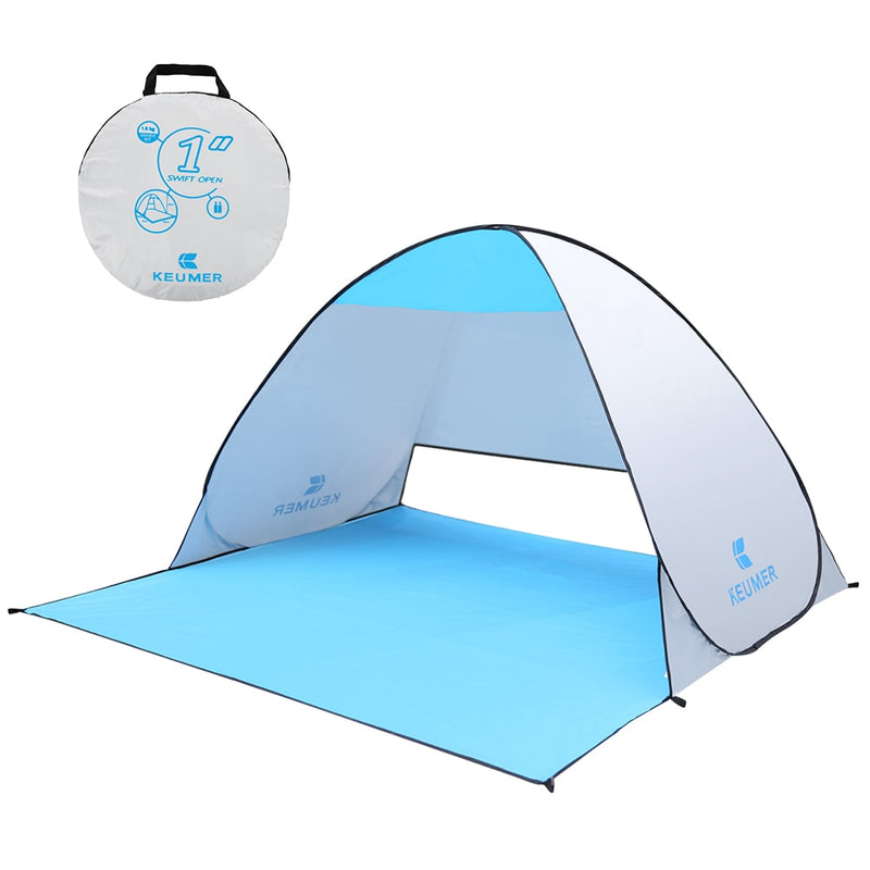 KEUMER 1-2 person Outdoor Beach Tent Pop-up Open Camping Fishing Tent Portable Waterproof UV-protective Tent Shelter - PanasiaMarine.Com