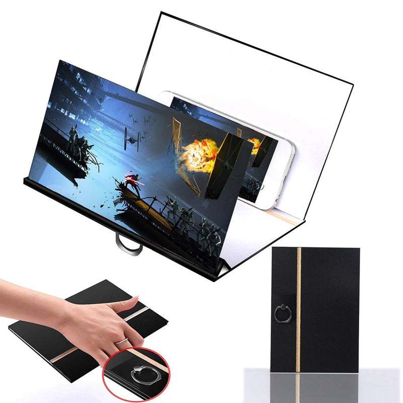 8 inch Wood Phone Screen Magnifier Cell Phone 3D HD Movie Video Amplifier Foldable Holder Stand Bracket - PanasiaMarine.Com