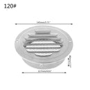 Stainless Steel Exterior Wall Air Vent Grille Round Ducting Ventilation Grilles 70mm,80mm,100mm,120mm,150mm,160mm,180mm,200mm - PanasiaMarine.Com