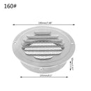 Stainless Steel Exterior Wall Air Vent Grille Round Ducting Ventilation Grilles 70mm,80mm,100mm,120mm,150mm,160mm,180mm,200mm - PanasiaMarine.Com