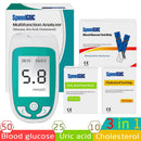 3in1 Multi-Function Cholesterol&Uric acid& blood glucose meter Monitoring system Diabetes Gout Device with Test Strips &Lancets - PanasiaMarine.Com
