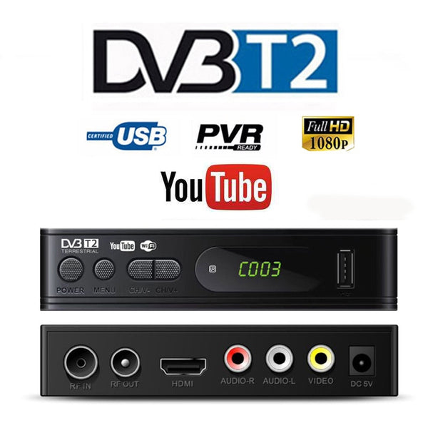 HD 1080p Tv Tuner Dvb T2 Vga TV  Dvb-t2 For Monitor Adapter USB2.0 Tuner Receiver Satellite Decoder Dvbt2 Russian Manual - PanasiaMarine.Com