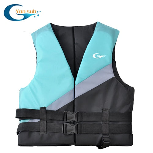 Adult Life Vest Thicken High Buoyancy Life Jacket Water Sports Equipment For Rafting Swimming Sailing Boating Blue & Pink YL1233 - PanasiaMarine.Com