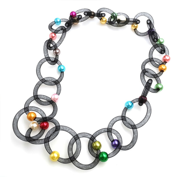 YD&YDBZ New Lace Pipe Pendant Necklace Women Multicolor Pearl Necklaces Long Choker Two Bohemia Jewelry Fashion Trendy Jewellery - PanasiaMarine.Com