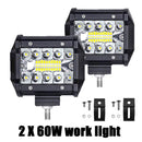 Led Light Bar 4 Inch 60W LED Work Light Bar Combo Offroad 4x4 Fog Light Driving Light Lamp for Truck 12V Headlight for Boat - PanasiaMarine.Com