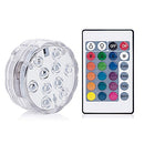 Battery Operated 10leds RGB Led Submersible Light Underwater Night Lamp Garden Swimming Pool Light for Wedding Party Vase Bowl - PanasiaMarine.Com