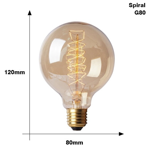 Retro Edison Light Bulb E27 220V 40W ST64 G80 G95 T10 T45 T185 A19 A60 Filament Incandescent Ampoule Bulbs Vintage Edison Lamp - PanasiaMarine.Com
